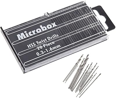 Yakamoz 20 pièces 0.3-1.6mm mini micro forets ensemble bricolage outils à main rotatifs