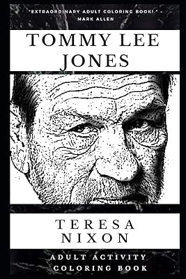 Livre de coloriage d'activités pour adultes tommy lee jones
