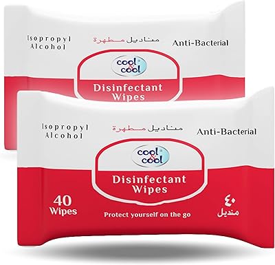Lingettes désinfectantes kool & cool 40 x 2 (paquet double)