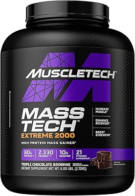 Muscletech mass gainer protein powder mass-tech extreme 2000, muscle builder whey protein powder
