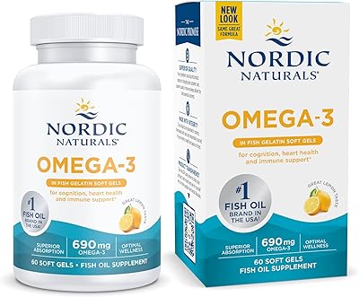 Oméga-3 nordic naturals dans la gélatine de poisson, 60 gélules