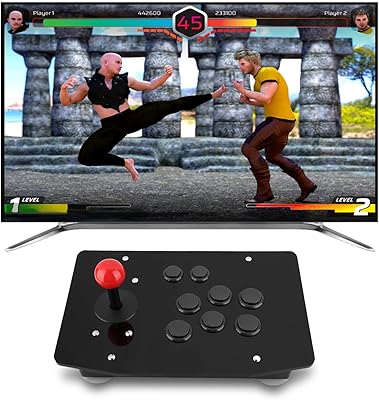 Tangxi arcade stick, fighting stick avec 8 boutons, usb arcade fighting stick pour xp, win7, win8, android 4.0 ou supérieur (noir). Diaytar : Parce que bien acheter, c'est économiser