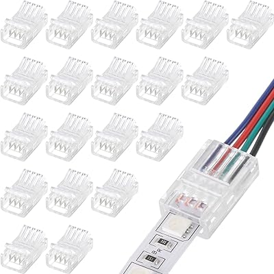 Connecteur de bande led adaptateur de pince en cristal flexible pour lumineuse