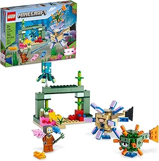 Lego minecraft the guardian battle 21180 ensemble de jouets de construction pour enfants