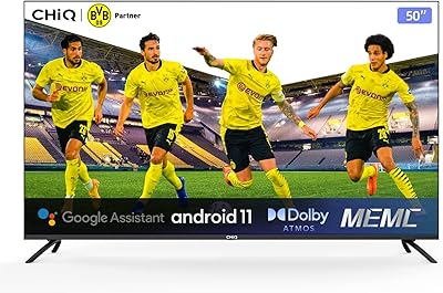 Chiq 50 pouces 4k ultra hd android tv dolby vision, dolby audio