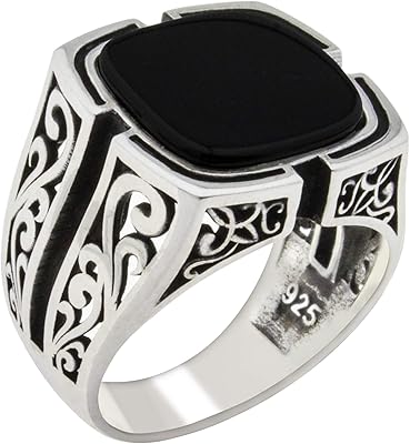 Bague pour homme de luxe fabriquée à la main en argent sterling 925