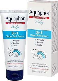 Crème thérapeutique 3-en-1 pour l'érythème fessier aquaphor baby 3,5 oz (100 ml)
