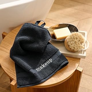 Gant de toilette de maquillage textile standard, lot de 2, noir