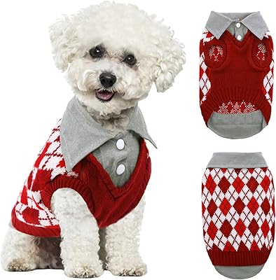 Pull tricoté schtroumpfette pour chiens et animaux de compagnie manteau d'hiver chaud chien