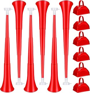 12 pièces corne de stade pliable et cloches en métal 24 pouces corne