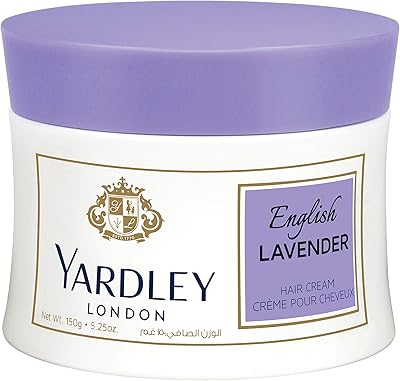 Crème capillaire à la lavande anglaise yardley, pour hydrater et coiffer les cheveux toute la journée - 150 grammes. Diaytar : Votre partenaire e-commerce au quotidien