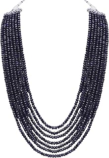 Collier pour femmes à sept couches multicolores avec rubis véritable, émeraude et saphir pour femmes et filles rv2223-7. Diaytar Sénégal : Le plaisir d'acheter sans se priver