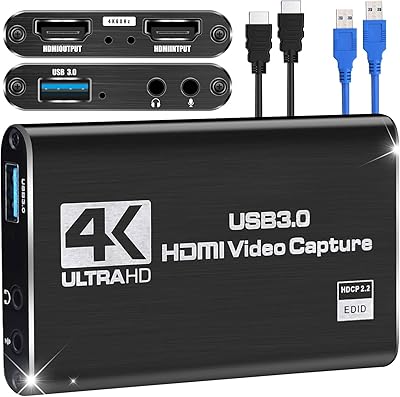 Carte d'enregistrement de jeux vidéo microware 4k usb 3.0 hdmi avec boucle