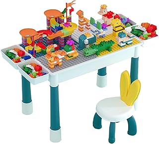 Ensemble de table d'activités pour enfants, table de blocs de construction de 100