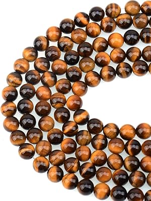 Perles lp 100 pièces de perles en œil de tigre jaune naturel
