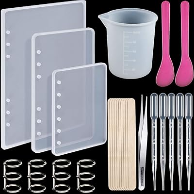 Ensemble de moules en silicone pour carnet a5 a6 a7 wellbond résine époxy