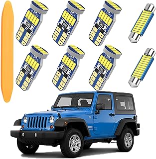 Wemeltui kit d'éclairage intérieur led pour jeep wrangler jk 2007-2017, feux de carte