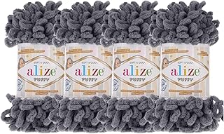 4 bobines de fil moelleux pour couverture pour bébé alize buffy avec grandes