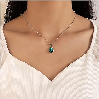 Collier goutte d'eau enilbran boho collier en forme de larme de pierres