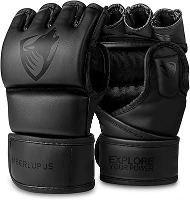 Gants liberlubos mma pour hommes et femmes, gants de kickboxing avec paume ouverte