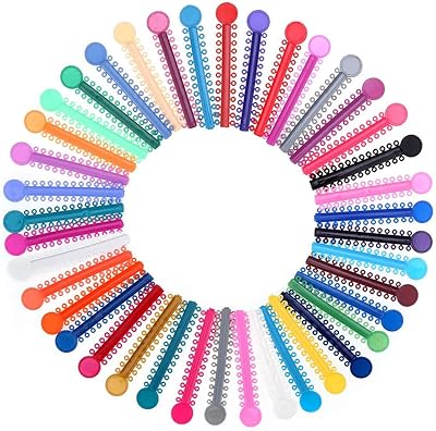 1040 pièces bandes élastiques orthodontiques multicolores attaches en forme de o bandes élastiques