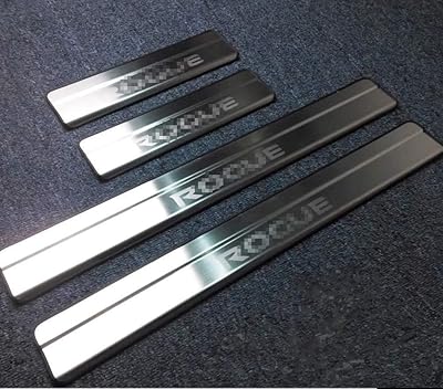 4 pièces plaque de bienvenue à gratter pour seuil de porte de voiture