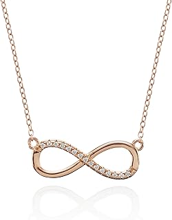 Collier infini namana pour femme, chaîne en argent sterling plaqué or rose