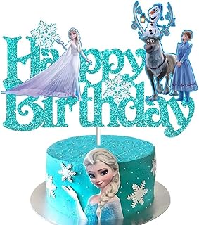 Décorations de gâteaux d'anniversaire frozen princess pour filles, garçons et enfants