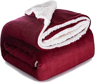 Couverture de lit sherpa king size fabien en flanelle polaire réversible double peluche