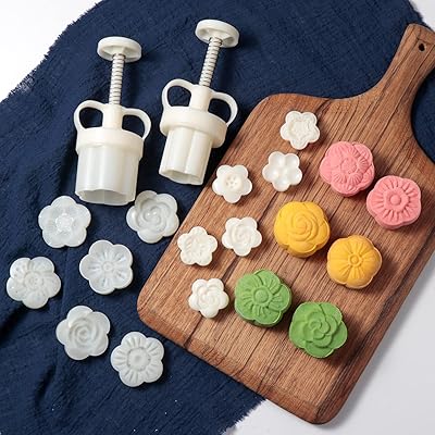 6 pièces 35g tampons à biscuits + 6 pièces 63g ensemble de moules