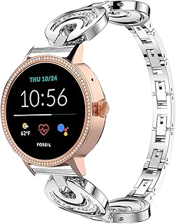 Compatible avec le bracelet fossil gen 5e pour femmes, bracelet de remplacement clouté