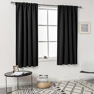Rideaux occultants courts dual life de 45 pouces pour petites fenêtres