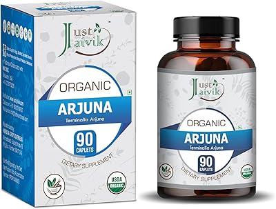 Comprimés d'arjuna bio just jaivec (terminalia arjuna) 750 mg | santé cardiaque (90