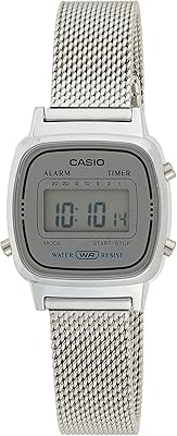 Montre décontractée numérique casio en acier inoxydable pour femme - la670wem-7df