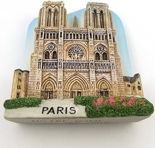 Aimant de réfrigérateur souvenir d'europe cathédrale notre-dame de paris 3d en résine