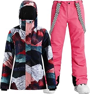 Combinaison de ski imperméable et coupe-vent pour femme veste et pantalon de ski