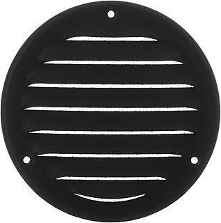 Grille d'aération ronde en métal anthracite de 100 mm avec protection contre les insectes. Diaytar : Votre partenaire e-commerce au quotidien