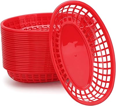 Paniers à pain, paniers de service ovales réutilisables en plastique, sans danger