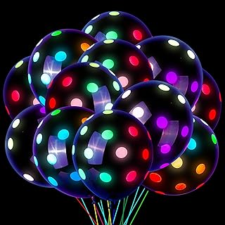 Ballons lumineux au néon, 50 pièces de fournitures de fête au néon uv
