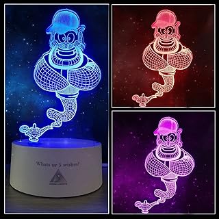 Wow-lamps aladdin genie veilleuse 3d jouets pour décoration de chambre d'enfant, lampe illusion