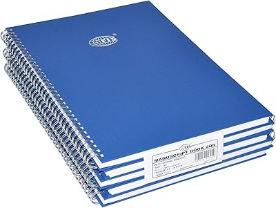 Ensemble de cahiers manuscrits lignés à spirale unique fis a4