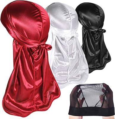 Bonnet extra long en satin pour femme bonnet de nuit réversible