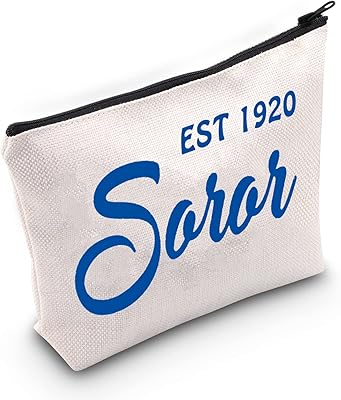Tsotmo soror zipper pouch makeup bag sorority inspired gift for girls women soror