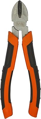 Pince coupante diagonale black & decker 180 mm en acier bi-matière pour maintenir