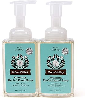 Savon moussant pour les mains à base de plantes moon valley organics, paquet