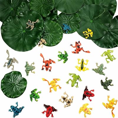 L'ensemble de grenouilles en plastique comprend 24 mini grenouilles en plastique et 12