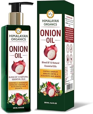 Huile capillaire à l'oignon himalaya organics - contrôle la chute des cheveux