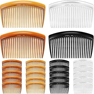 Elecdon peignes français, 24 pièces, ensemble de peignes latéraux pour cheveux français, pince
