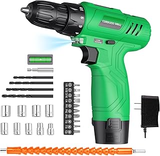 Perceuse électrique sans fil tigatuck 12v avec batterie et chargeur, perceuse électrique à