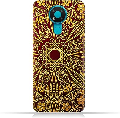 Coque de protection en tpu amc design pour nokia 3.4 avec motif floral